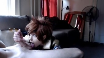 Tracer Here !! Eager Cock Edged Into Oral Creampie Bliss!