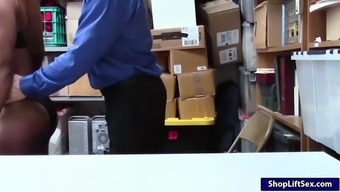 Tattooed Ebony Thief Sarah Banks Gets Nailed In Lp Office