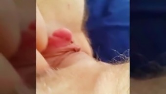 FTM's visibly pulsating clit dick - clitoris cum orgasm F2M transguy climax
