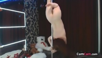 Crazy Pole Dancing And Masturbation On Web Cam