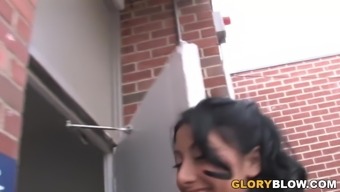 Teen Kimberly Gives Blowjob To A Big Black Cock - Gloryhole