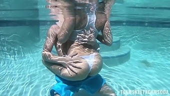 Amazing video of sexy girlfriend Alexis Monroe having sex in the pool