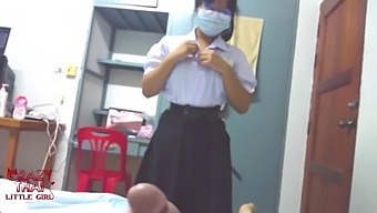 Thai Teen With Glasses Enjoys Hot Sex With Friend