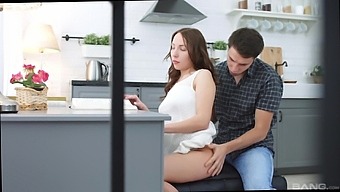 Boyfriend Rams Her Gorgeous Little Pussy First Thing In The Morning