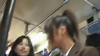 Interracial Japanese Babe Gives A Blowjob In Public