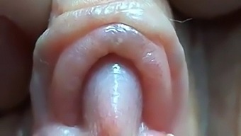 Girl Masturbating With Big Labia Lips And Clit Closeup