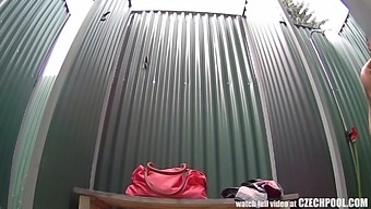 Amazing Young Girl Shower Voyeur