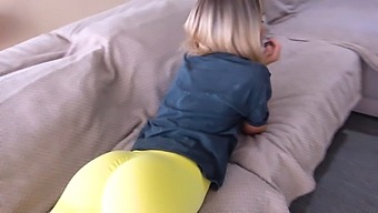 Milf Teases Her Stepson With Her Big Ass And Gets Fucked. Natural Boobs And Amateur Action