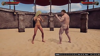 Ethan And Faye Engage In A Nude Battle In Naked Fighter 3d Game