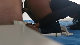 A Black Adolescent Extended Firmly From Behind - Amateur Interracial