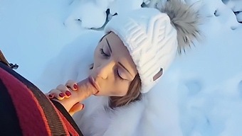 She Draws In Him Off And Devours His Sperm Outdoor Right On The Valentine'S Day 10 Min.