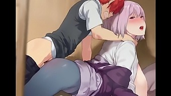 アニメ風のハードコアセックス、日本人女性と