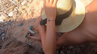 French Wife Enjoys Oral Sex And Vagina Penetration At The Beach