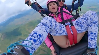Adrenaline Rush Leads To Explosive Orgasm During Extreme Paragliding
