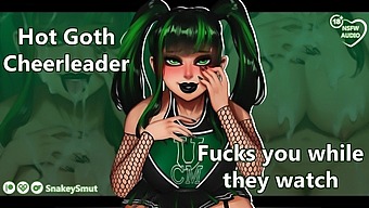 Goth Cheerleader Gives A Blowjob And Gets Rough In This Hot Video