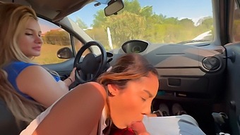 Two Girls Seduce Me In Their Car And Give Me A Deepthroat Blowjob