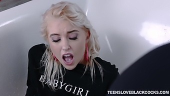 A Toned Blonde Teenager Enjoys Intense Interracial Sex With Her Fitness Coach, Who Also Provides A Thorough Clean Up Session