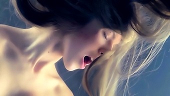 An Amateur Brunette Girl Fingers Her Pussy On The Balcony In The Amorous Pose
